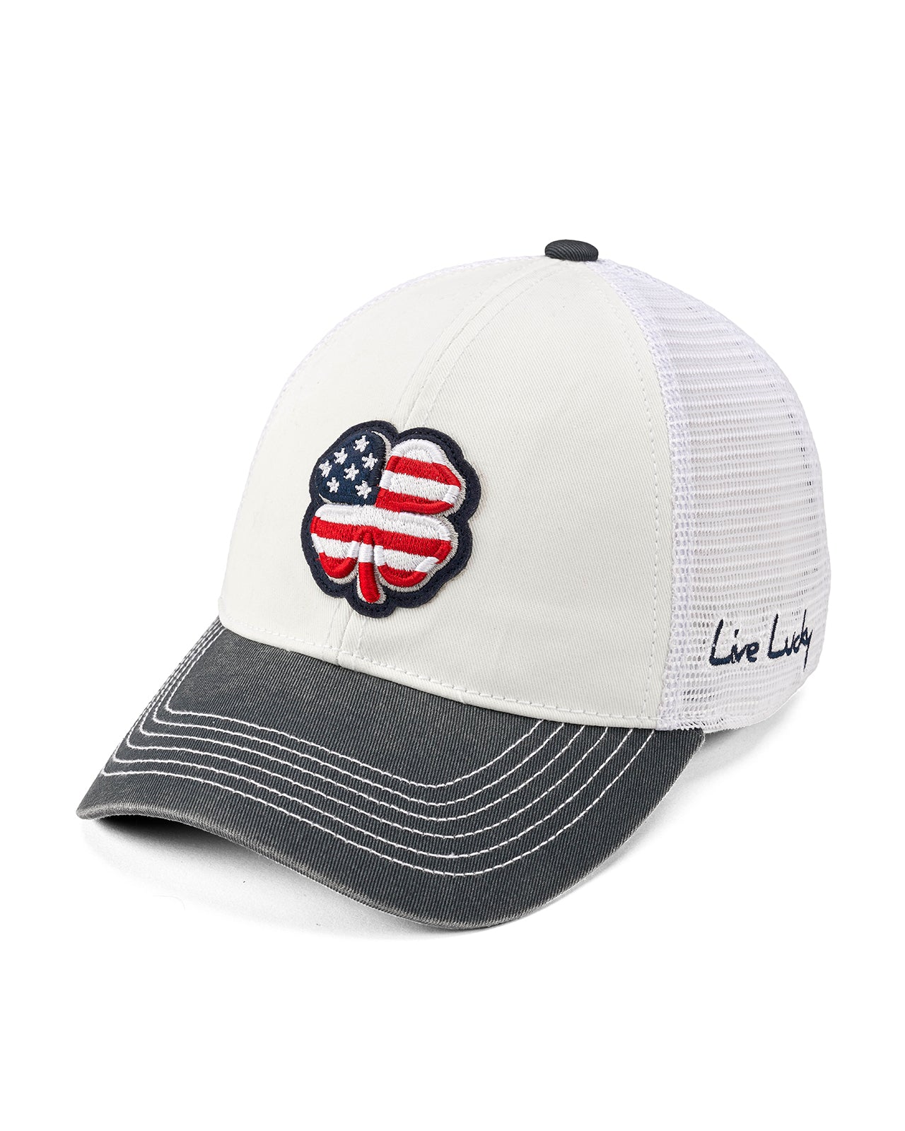 Unisex Adjustable Vintage Black and Grey USA Patriotic Hat | Black