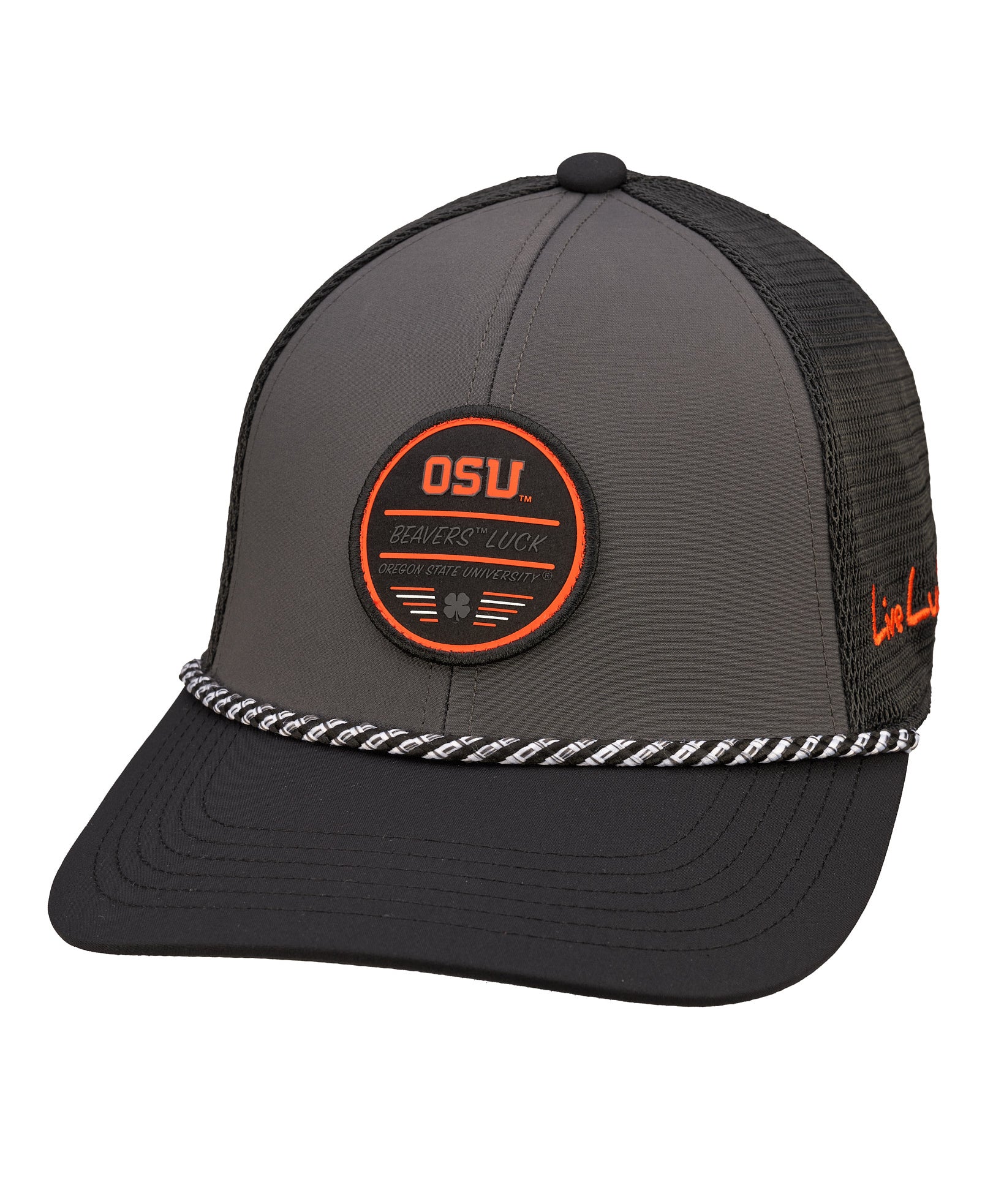 Black and grey two tone rope hat from Black Clover featuring Oregon State Beavers logo