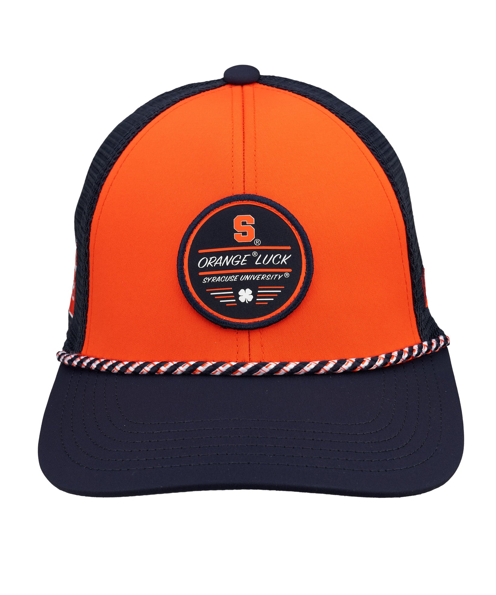 Orange and navy two tone rope hat from Black Clover featuring Syracuse University Logo