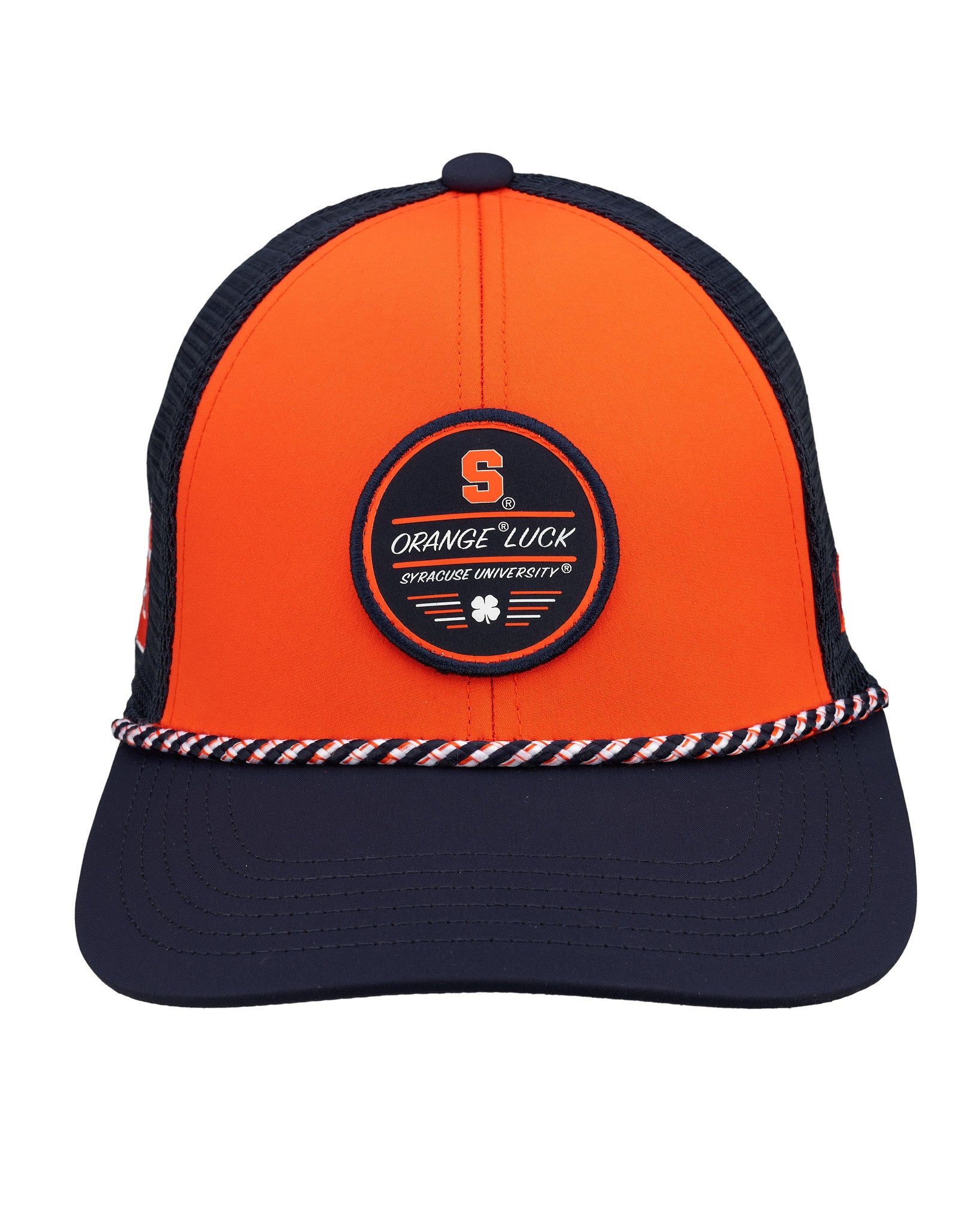 Orange and navy two tone rope hat from Black Clover featuring Syracuse University Logo