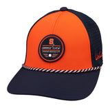 Orange and navy two tone rope hat from Black Clover featuring Syracuse University Logo