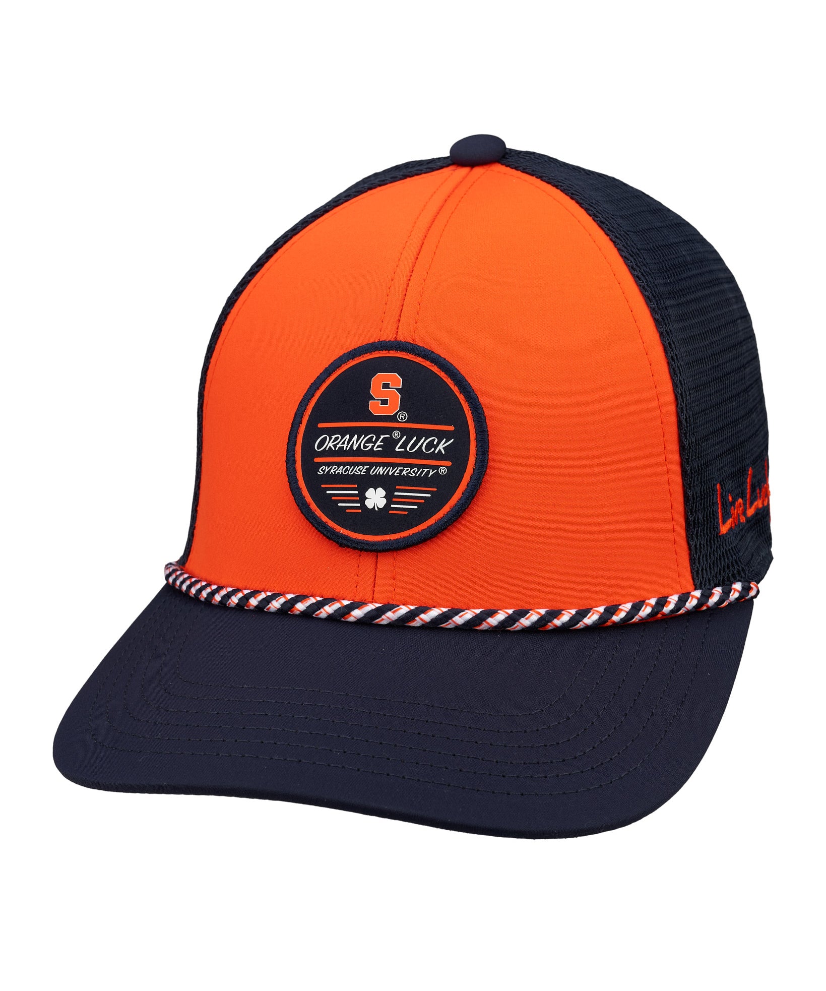 Orange and navy two tone rope hat from Black Clover featuring Syracuse University Logo