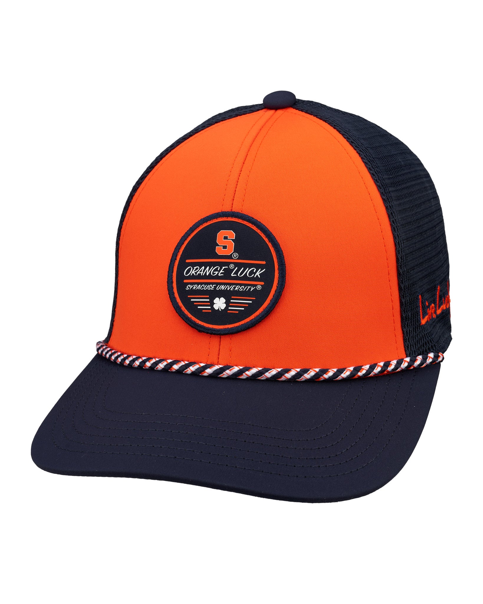 Orange and navy two tone rope hat from Black Clover featuring Syracuse University Logo