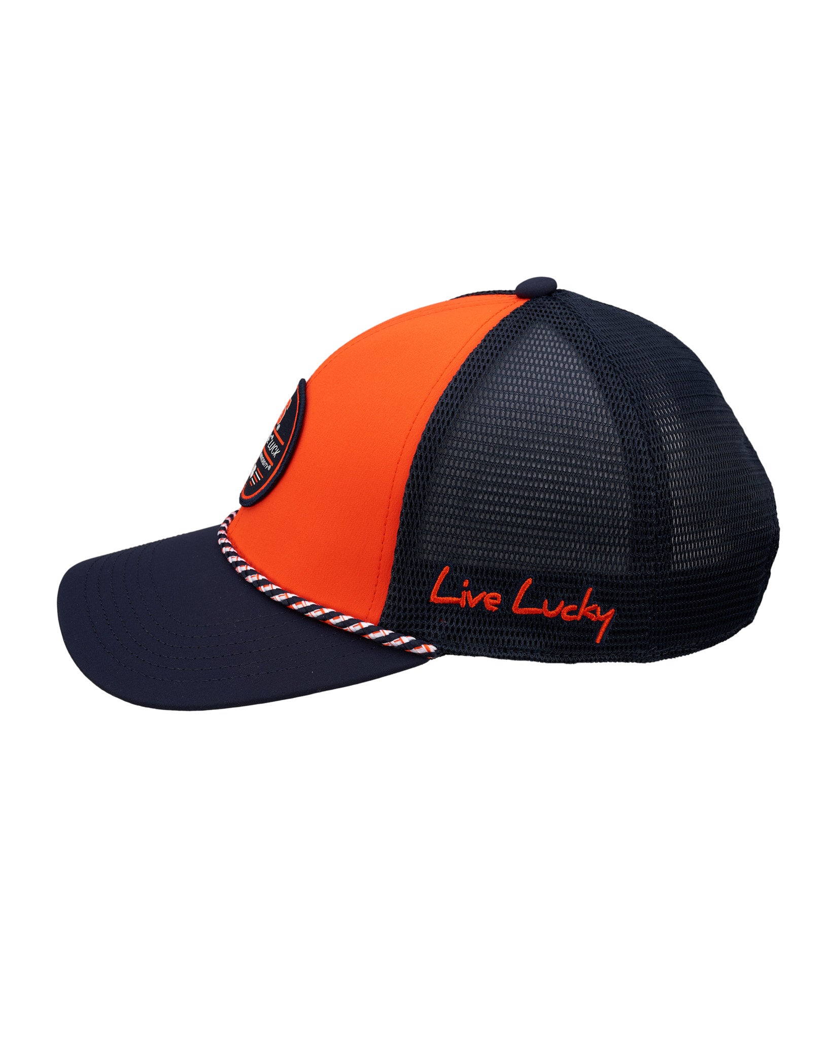 Orange and navy two tone rope hat from Black Clover featuring Syracuse University Logo