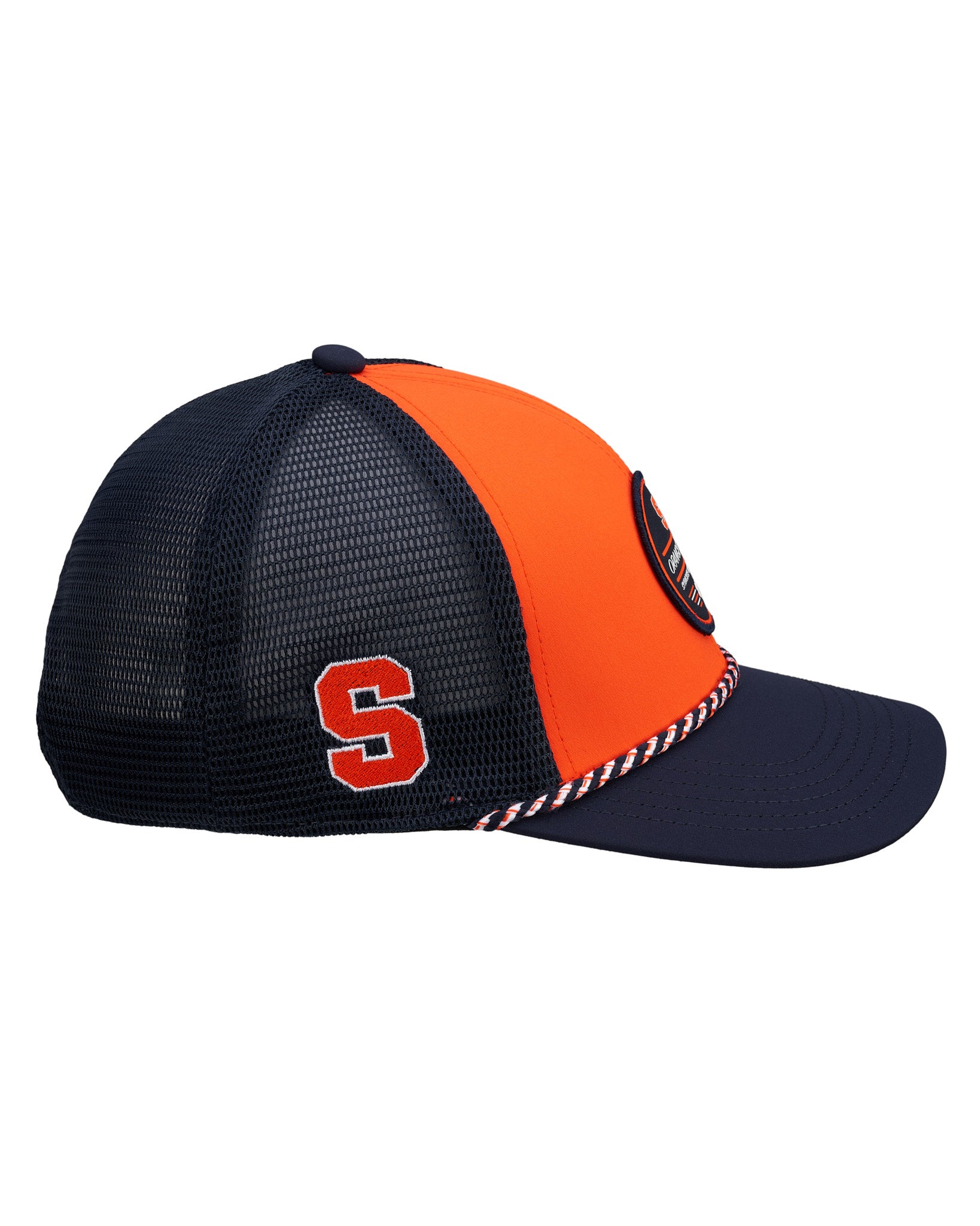 Orange and navy two tone rope hat from Black Clover featuring Syracuse University Logo