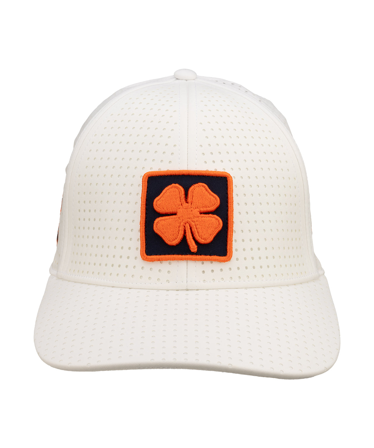 White perforated hat from Black Clover featuring Syracuse Orange logo