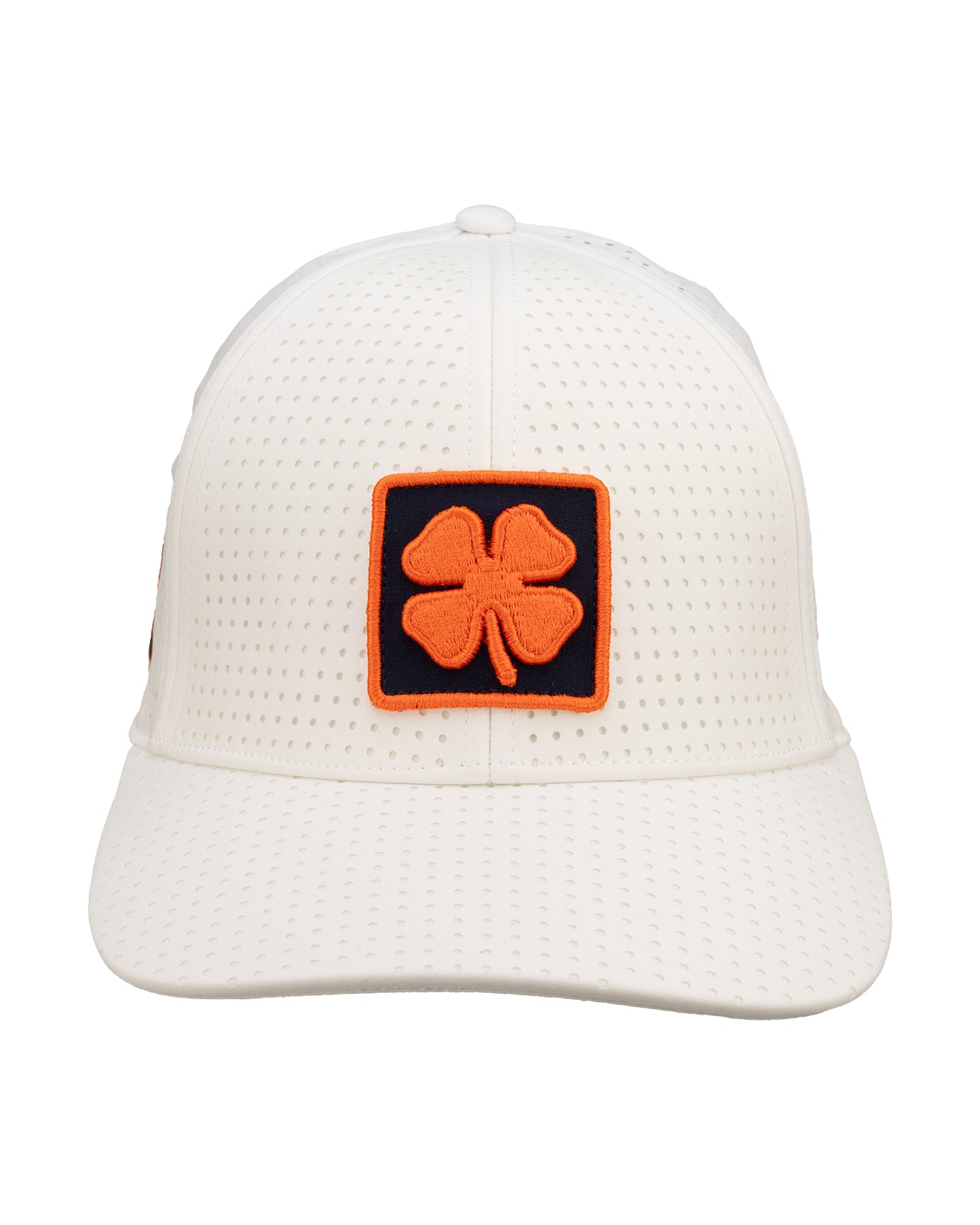 White perforated hat from Black Clover featuring Syracuse Orange logo