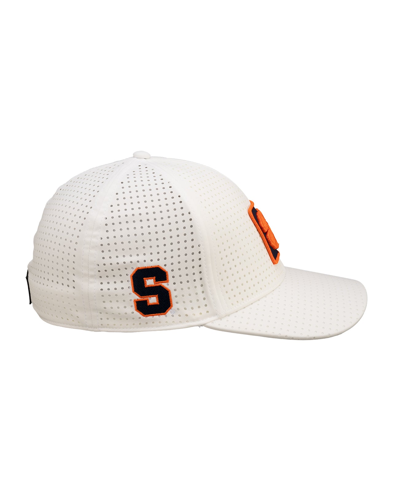 White perforated hat from Black Clover featuring Syracuse Orange logo