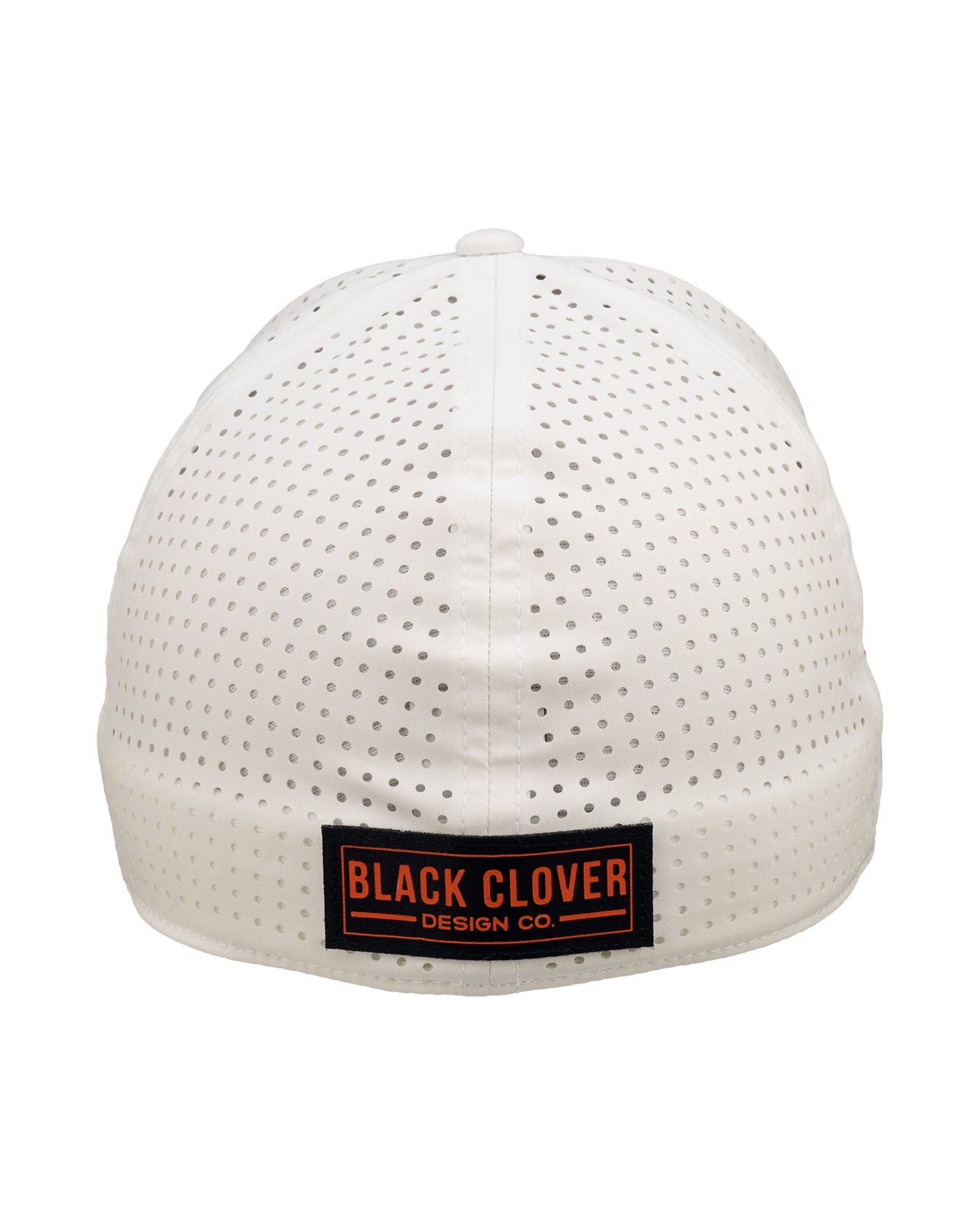 White perforated hat from Black Clover featuring Syracuse Orange logo