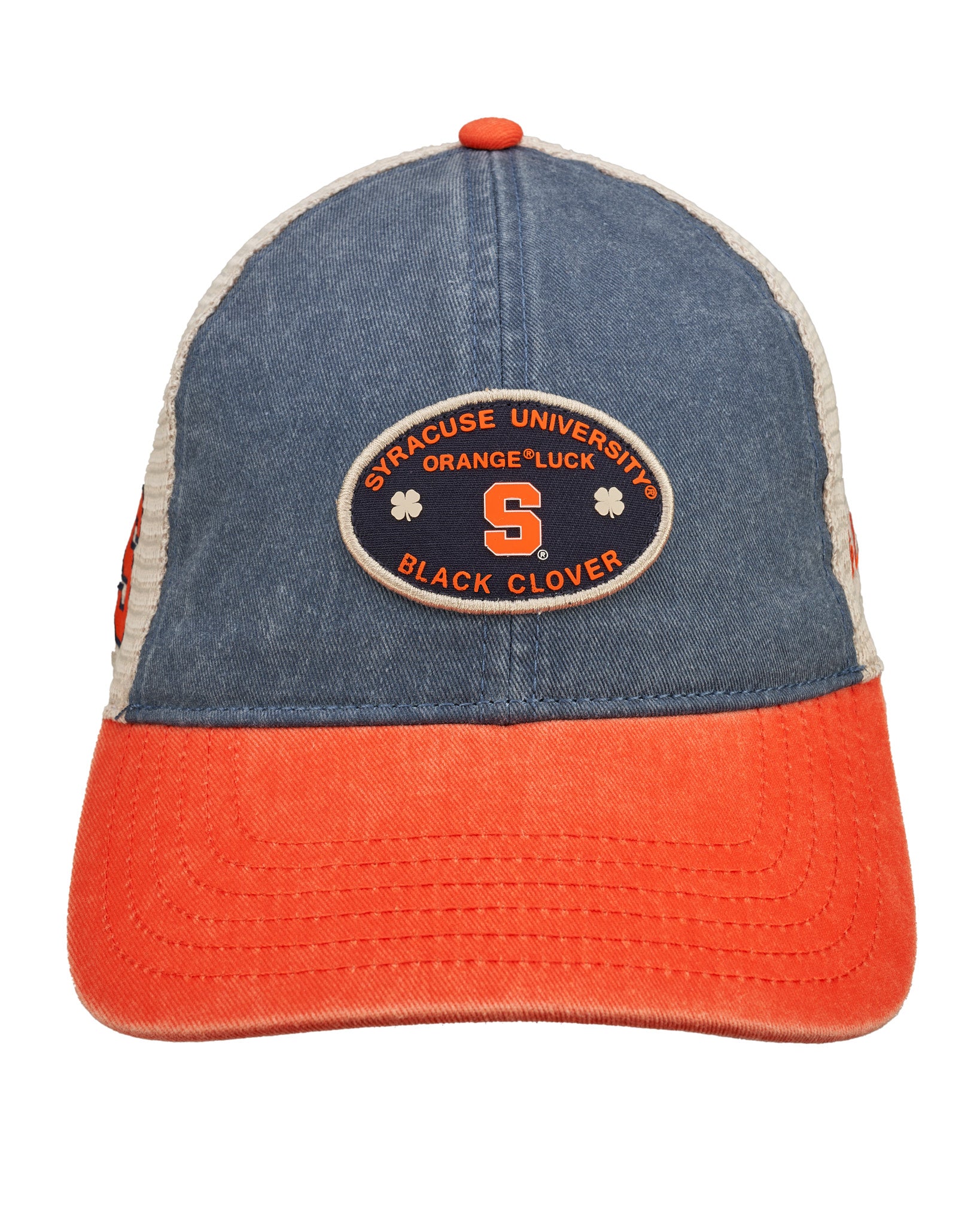 Orange, blue, and white two tone vintage style hat from Black Clover featuring Syracuse Orange logo