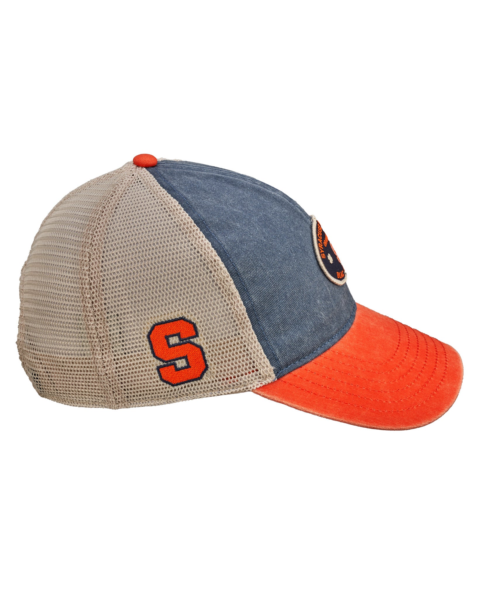 Orange, blue, and white two tone vintage style hat from Black Clover featuring Syracuse Orange logo