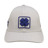 White perforated hat from Black Clover featuring Texas Christian Horned Frogs logo