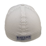 White perforated hat from Black Clover featuring Texas Christian Horned Frogs logo