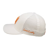 White perforated hat from Black Clover featuring Tennessee Vols logo