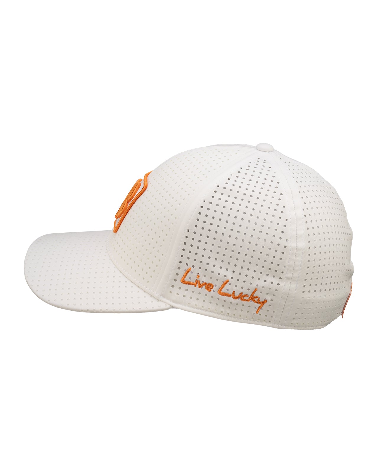 White perforated hat from Black Clover featuring Tennessee Vols logo