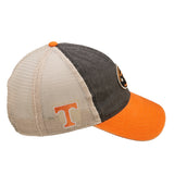 Black and orange two tone vintage style hat from Black Clover featuring University of Tennessee Volunteers logo