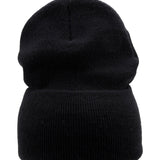 Navy "Lucky Cuff" beanie from Black Clover featuring woven patch on the front cuff