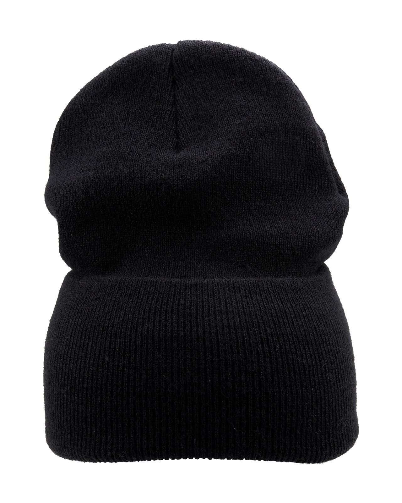 Navy "Lucky Cuff" beanie from Black Clover featuring woven patch on the front cuff