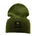 Olive "Lucky Cuff" beanie from Black Clover featuring woven patch on the front cuff