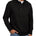 Fashionable black twill jacket with zipper, roomy pockets and wrinkle-free and anti-microbial features