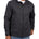 Fashionable grey twill jacket with zipper, roomy pockets and wrinkle-free and anti-microbial features