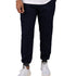 Fashionable navy loungewear jogger with adjustable drawstring waist and wrinkle-free and anti-microbial features