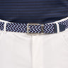 Man wearing blue and azure stretch belt from Black Clover