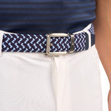 Man wearing blue and azure stretch belt from Black Clover