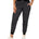 Fashionable grey loungewear jogger with adjustable drawstring waist and wrinkle-free and anti-microbial features