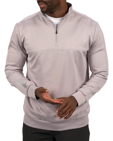 BLACK CLOVER ハーフジップジャケット グレー Men's Athletic Light Grey Quarter-Zip Hoodie | Black Clover Apparel