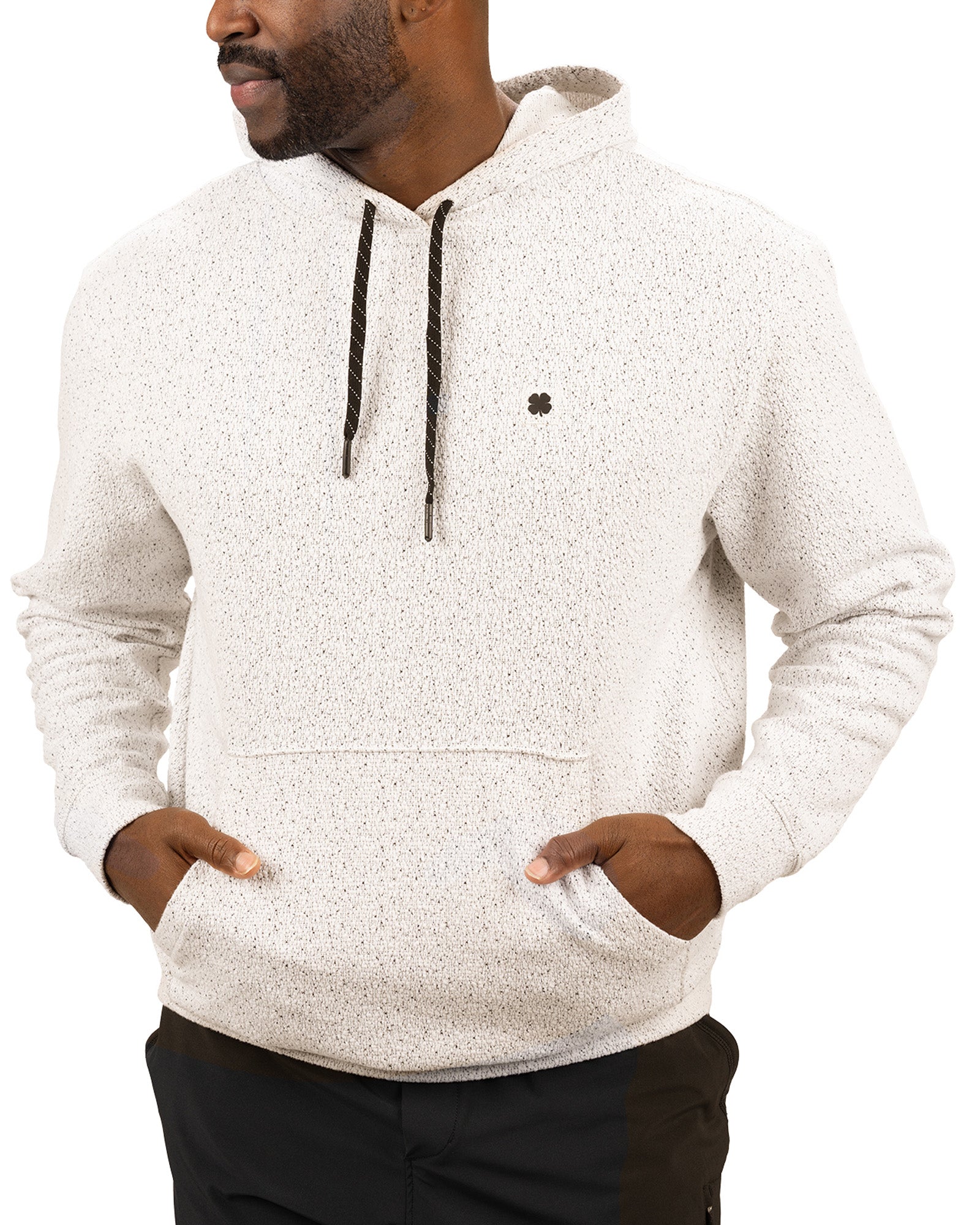 Men's White Stylish Textured Hoodie | Black Clover Apparel