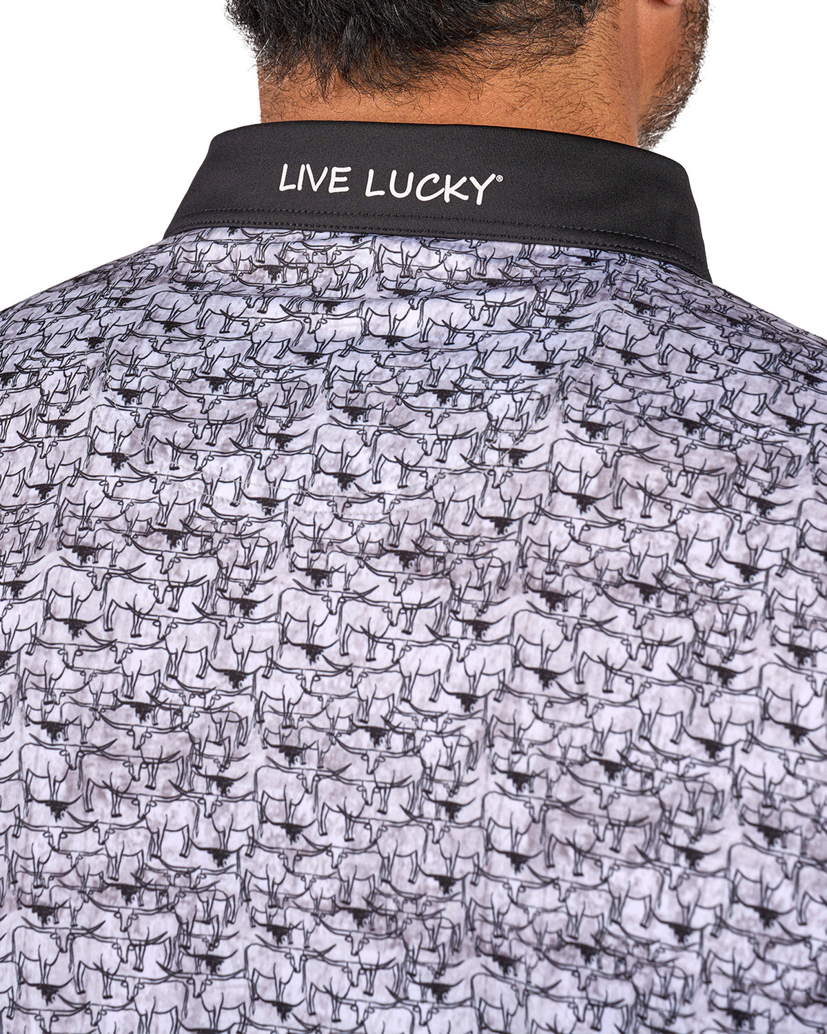 longhorn dress shirt Cutter & Buck Texas Longhorns Easy Care Stretch Oxford Stripe Mens Big & Tall Long Sleeve Button Down Shirt in Charcoal