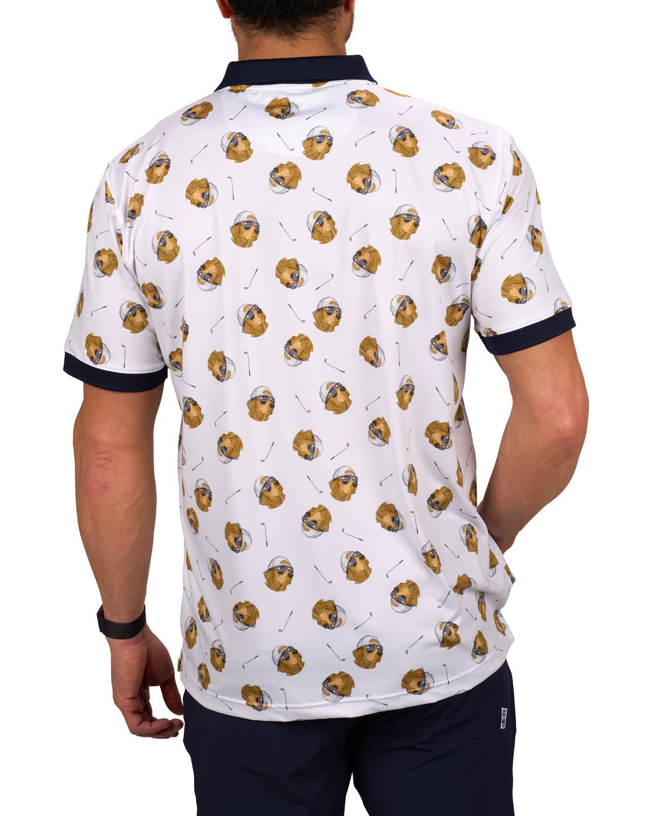 mens dog print dress shirt Einstein Stretch Ascension 0205 Dog Print Contemporary Fit Button-Up Shirt ( Men)