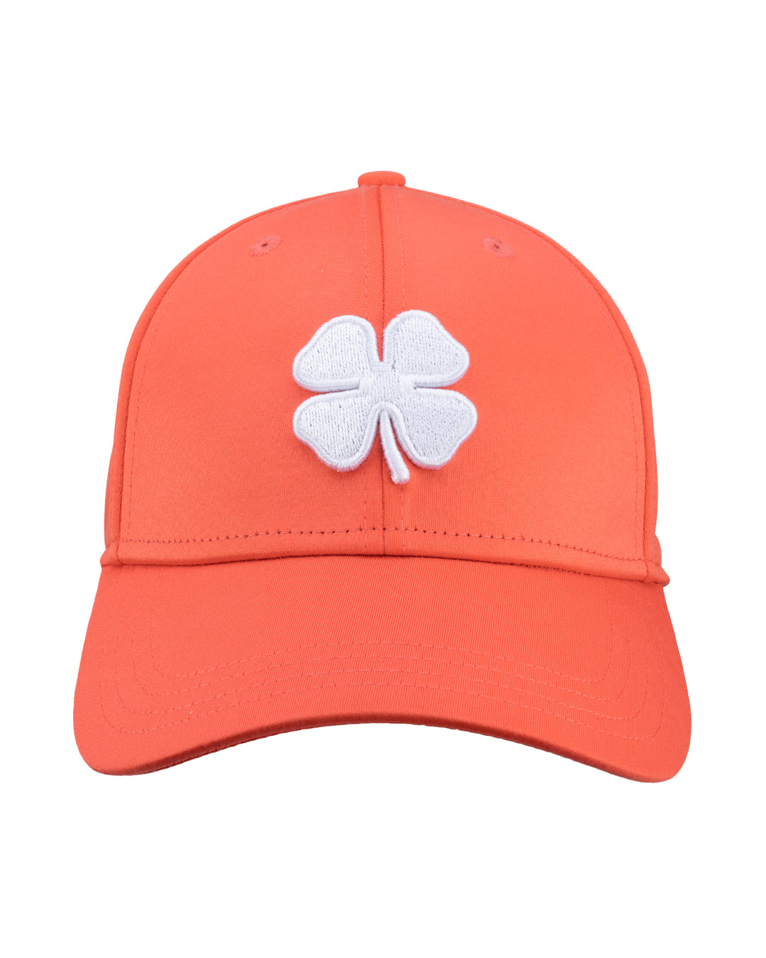 Unisex Neon Pink Fitted Hat with White Clover Icon Black Clover