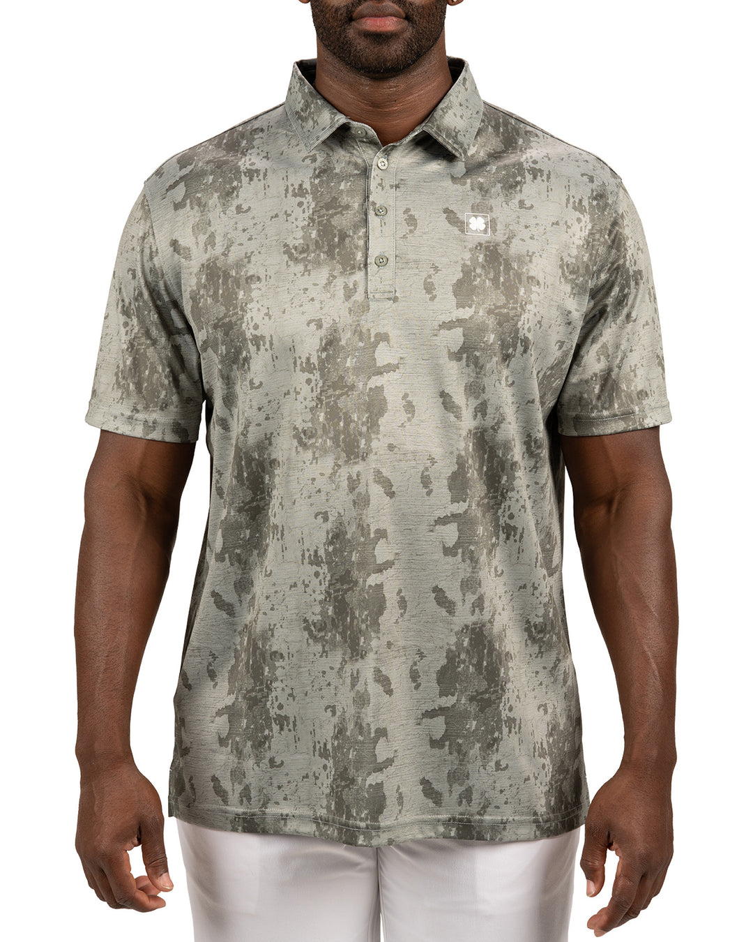 Stylish Tone-on-Tone Sage Green Polo, Perfect for On the Course or On the Town | Black Clover Apparel XL