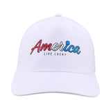 America Gradient - White USA Hat