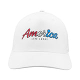 America Gradient - White USA Hat