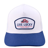 Buckin Around - White and Navy USA Hat