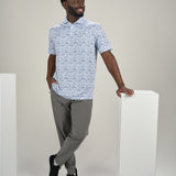 Desert Luck Polo - Men's White Patterned Polo