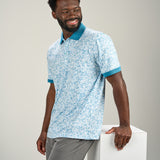 Diamond Luck Polo - Men's Blue Patterned Polo