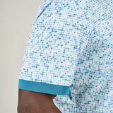 Diamond Luck Polo - Men's Blue Patterned Polo