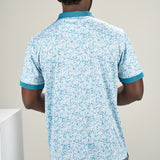 Diamond Luck Polo - Men's Blue Patterned Polo