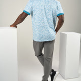 Diamond Luck Polo - Men's Blue Patterned Polo