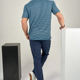 Freddie Polo - Men's Blue Striped Polo