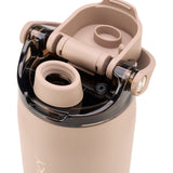"Live Lucky" Brown Wellness Water Bottle - Mocha