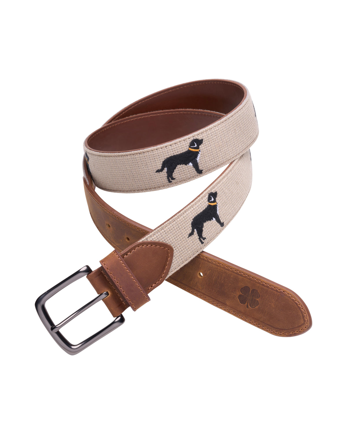 Brown Leather Dog Head belt . Leather Dog Collar | Full-Grain, Handmade | Popov Leather main image 3