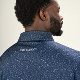 Lucky Drinks Polo - Men's Navy Patterned Polo