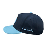Lucky Square 1 - Blue 5-Panel Cotton Twill Hat