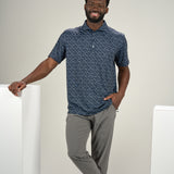 Mojito Luck Polo - Men's Navy Patterned Polo