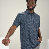 Mojito Luck Polo - Men's Navy Patterned Polo